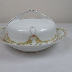 Rosenthal Donatello Briar Rose China Covered Butter Dish with Insert Vintage